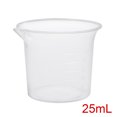 thumbnail image 2 of Unique Bargains 2pcs Measuring Cup Labs Clear PP Plastic Graduated Beakers 25ml, 2 of 5