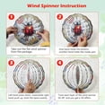 thumbnail image 7 of HELLOYOUNG 10inch Mandala Wind Spinner Vibrant Colors Red Cardinal Wind Chimes, Outdoor Metal Hanging 3D  Wind-Activated Sway & Spin  Garden/Yard/Patio Decor, Wind Sculpture Atmosphere Pendant., 7 of 7
