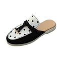 thumbnail image 2 of Gpaecead Women's Polka Dot Tassel Flat Mules Faux Suede Slip On Non Slip Shoes For Commute And Casual Style, Black, 2 of 8