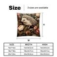 thumbnail image 5 of Hedgehog Sumptuous Velvet Throw Pillow Covers Set of 2, Decorative Bed Pillow Cases with Unique Patterns for Home Decor, Sizes 16x16, 18x18, 20x20 Inches, 5 of 6