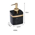 thumbnail image 4 of Ruiboury Resin Soap Dispenser Reusable for Tabletop Kitchen Shower Shampoo Bathroom Black 400ml 1Set, 4 of 6