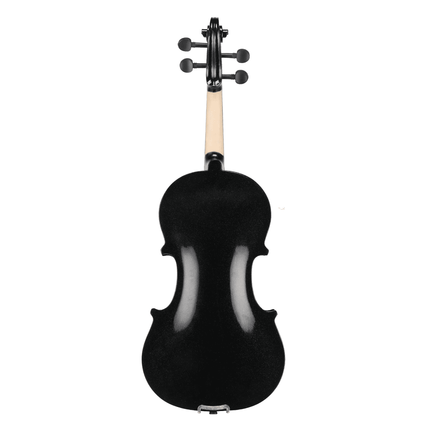 Hassch 4/4 Acoustic Violin Set with Case, Bow and Rosin, Fiddle Starter Kit with Sordine, Extra Strings and Shoulder Rest for Beginners, Black