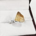 thumbnail image 4 of Natural Citrine Ring, Rough Citrine Gemstone Ring, November Birthstone, Plain Ring, 925 Sterling Silver, Womens Ring, Christmas, Thanksgiving, Handmade, Statement Jewelry, Rough Gemstone Jewelry, 4 of 5
