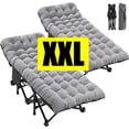 thumbnail image 1 of Slsy Set of 2 XXL Folding Bed with 3.3 Inch 2 Sided Mattress & Carry Bag for Adults & Kids, Oversized XXL Camping Cot, Sleeping Cot, Folding Guest Bed, Heavy Duty Supports 900 Lbs, 1 of 12