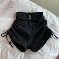 thumbnail image 3 of Pantalones cortos de verano Sonducket para niña cintura alta Negro S, 3 of 6