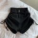 thumbnail image 3 of Pantalones cortos de verano Sonducket para niña cintura alta Negro S, 3 of 6
