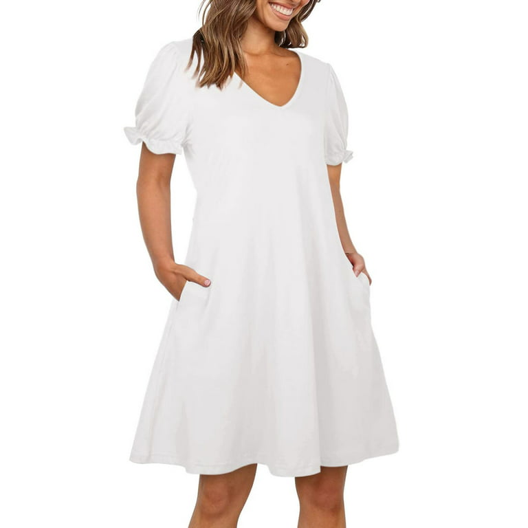 Up to 60% Off! pstuiky Summer Dresses , Women Summer Short-Sleeved