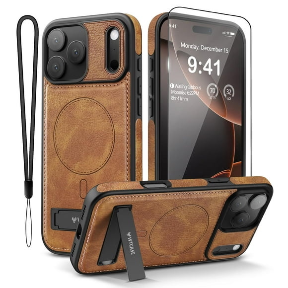 Funda para teléfono WTCASE iPhone 17 Pro Max Slim con soporte magnético