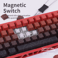 thumbnail image 6 of Magnetic Switch Gaming Keyboard, 61-Key 60% Layout, 6-Color Skeleton Hollow Case, RGB Backlit, Full N-Key Rollover, Hot-Swappable Adjustable Magnetic Switches, Backlit PBT Keycaps, 6 of 8