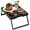 Large - Black, variant on Bamboo Bed Tray Table with Foldable Legs, Breakfast in Bed Tray for Eating, Kitchen Serving Trays, Folding Table for Sofa, Beds, Eating, Working, Used As Laptop Desk Snack Trays, White