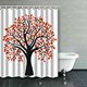 thumbnail image 1 of ABPHQTO Árbol de otoño para su diseño Cortina de ducha Cortina de baño de poliéster 150x180 cm, 1 of 1