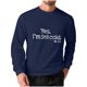 thumbnail image 2 of Amzcrzy - Sudadera Para Hombre, Estilo Veraniego, Holgada, Informal, Estampada, De Manga Larga, Con Cuello Redondo, Color Azul Marino, 5Xl, 2 of 5