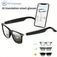 thumbnail image 2 of 160 Languages AI Smart Glasses | Real-Time Translation, HD Calls, HIFI Music, Photochromic Lenses, for Cycling, Driving, Office, Travel, Holiday Gift, 2 of 12