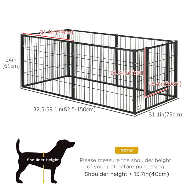 Parc d'exercice avec porte pour chiens