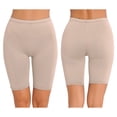 thumbnail image 3 of Braguitas elásticas para mujer, ropa interior para estar en casa, ropa de estar por casa, gimnasio, fitness, pantalones cortos de yoga y gimnasia de color liso, leggings cortos con cintura elástica, 3 of 5