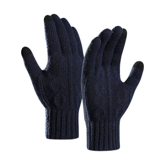 Gloves for Women and Men Autumn Winter Jacquard Wool Style Thick Touch Screen Knitted Warm Gloves Soft Casual Daily Look