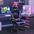thumbnail image 2 of Silla Gamer Ergonómica Vidita GX2000 Con Apoyapiés y Respaldo Reclinable Negro Azul, 2 of 8