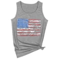 thumbnail image 2 of AnuirheiH American Flag Crop Tank Tops for Women 4th of July Clothes Sleeveless Patriotic Shirts Fashion Women O-Neck Sleeveless Independence Day Flag Print Tank Tops Shirts, 2 of 4