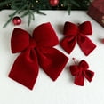thumbnail image 4 of Red Christmas Bows Outdoor Decorations,Velvet Christmas Tree Topper Bow, Large Wreath Bow Party Supplies for Door Fireplace Stairs Railing Porch, 4 of 7
