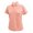 Coral Reef/White, variant on Monterey Club Women's Contrast Shoulder Block Golf Polo Shirt #2042