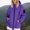 Purple, variant on Windbreaker Jacket Women 2025 Fall Outdoor Hiking Travel Windproof Zip Up Hooded Windbreaker with Pockets Outerwear