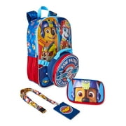 Paw Patrol Boys Backpack with Lunch Bag, 4-Piece Set Blue