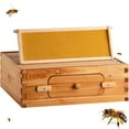 thumbnail image 2 of VEVOR 10-Frame Beehive Kit - 100% Natural Wood with Beeswax Coating, Includes 1 Medium Box, 10 Wooden Frames, and Waxed Foundations for Beginners and Professional Beekeepers, 2 of 12