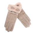 thumbnail image 2 of Guantes térmicos de invierno para mujer Guantes cálidos con pantalla táctil para mujeres y niñas de invierno: talla inconfundible Caqui, 2 of 8