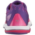 thumbnail image 3 of Mizuno Wave Rider 19 Junior Running Shoe (Little Kid/Big Kid), Fuchsia Purple/Silver, 5.5 B US Big Kid, 3 of 8