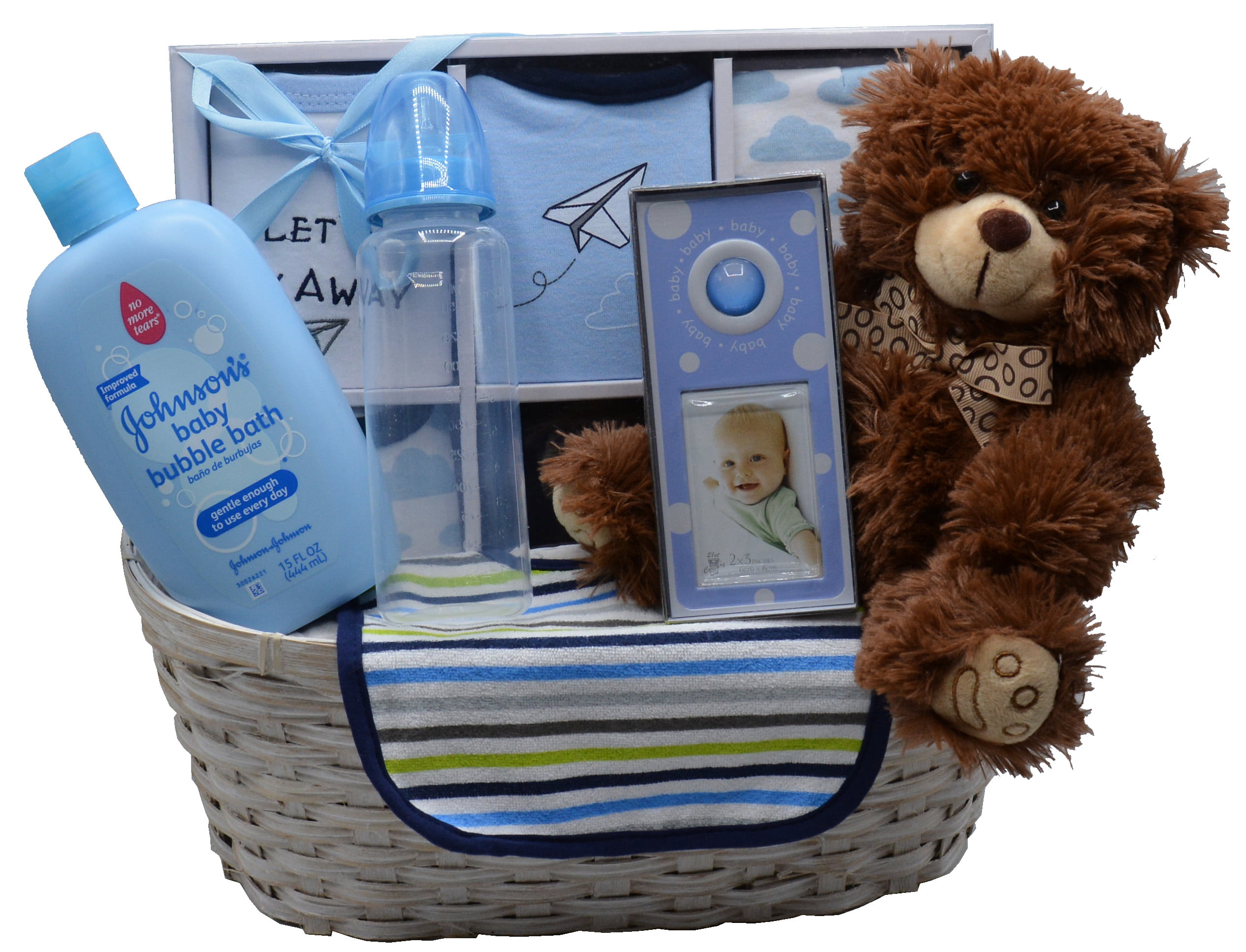 Baby Boy  Shower  Gift Basket  72 pieces 