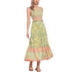 thumbnail image 2 of INSPIRE CHIC Vestido Maxi Sin Mangas de Tirantes Espagueti con Estampado Floral Bohemio para Mujeres XS Verde Gris, 2 of 6