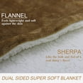 thumbnail image 3 of Howarmer Sherpa Fleece Blanket, Brown Thick Fuzzy Warm Soft Blankets and Throws for Sofa, 90"x90", 3 of 7
