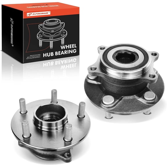 A-Premium 2 x Front or Rear Wheel Bearing and Hub Assembly with 5-Lug Compatible with Suzuki Grand Vitara 2006-2013, Kizashi 2010-2013
