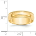 thumbnail image 4 of 14K Yellow Gold 6mm Light Weight Milgrain Half Round Band Size 6, 4 of 4