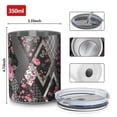 thumbnail image 4 of 12oz Coffee Tumblers Pioneer Flower Floral Print Pattern Stainless Steel Vacuum Insulated Travel Tumbler Coffee Cups Mug with Lid and Straw with Cleaning Brush for Cold & Hot Drinks, 4 of 5