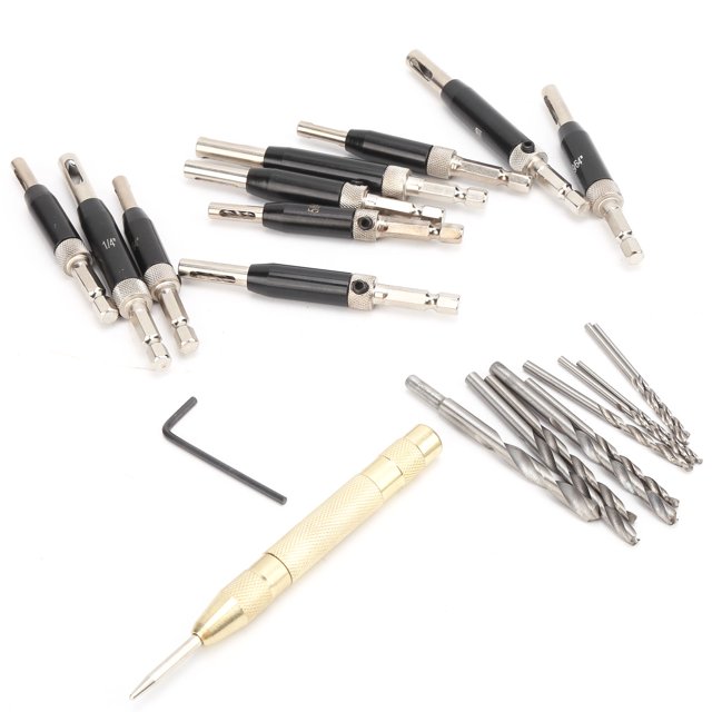 Cerradura autocentrante juego de brocas para bisagra broca para bisagra autocentrante para mango de bisagra para profesionales y entusiastas de DI para carpintería con guía de ANGGREK Otros