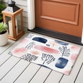 thumbnail image 4 of 2x3 Ft Entryway Area Rug, Pink Navy Blue Abstract Art Kitchen Rug Runner Washable Floor Mat, Modern Geometric Art Non Slip Indoor Door Mat Throw Carpet for Bathroom Living Room Bedroom, 4 of 8