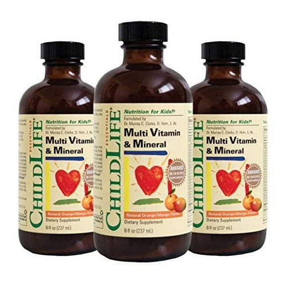 Childlife Essentials Multi Vitamin And Mineral Natural Orange Mango 8 oz- 3 Pack