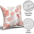 thumbnail image 6 of Set of 2 Nautical Throw Pillow Covers Ocean Coral Orange and White Beach Coastal Modern Decorative Pillow Cases Home Decor Summer Square 18x18 Inches Pillowcases, 6 of 6