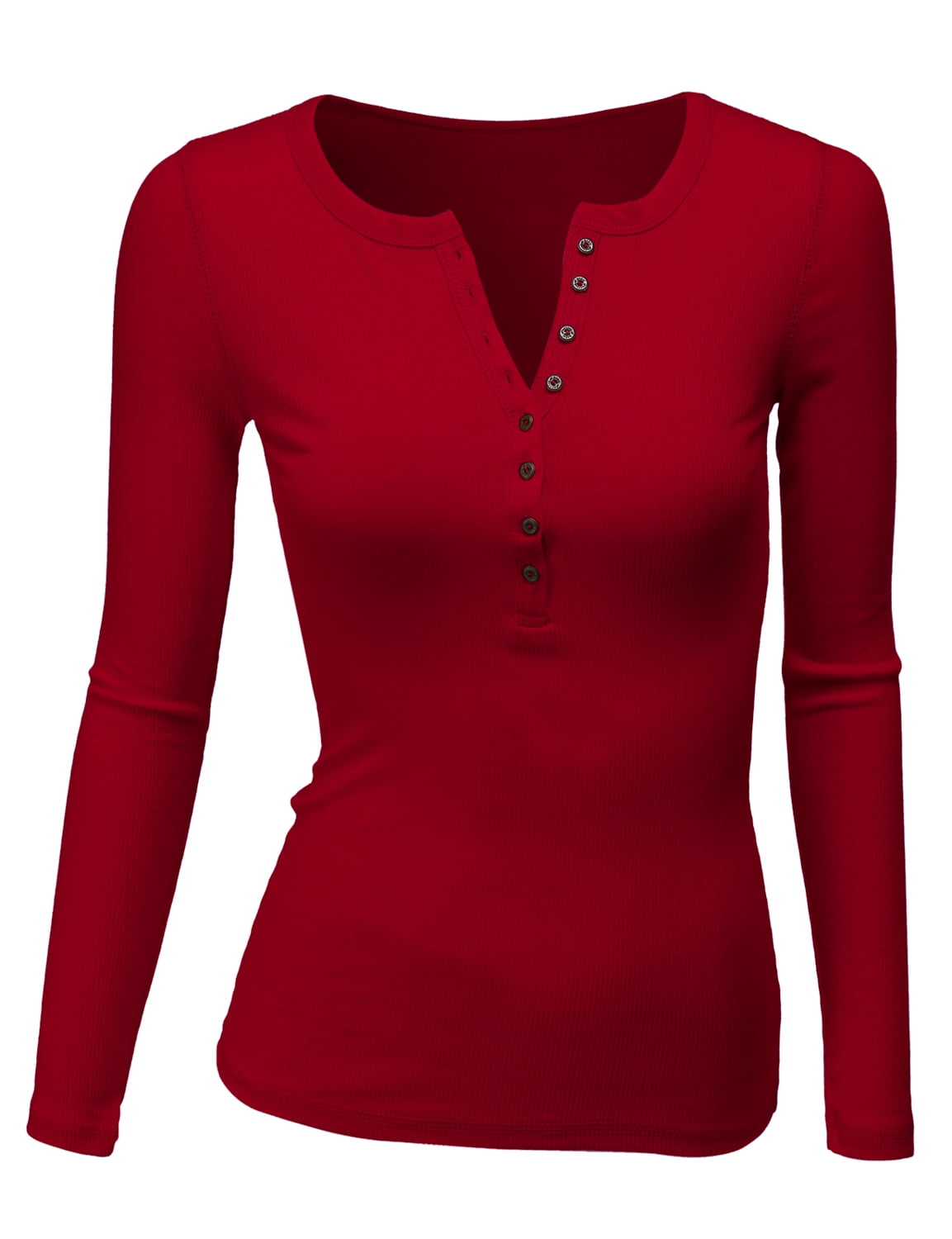 women's plus size thermal henley shirts