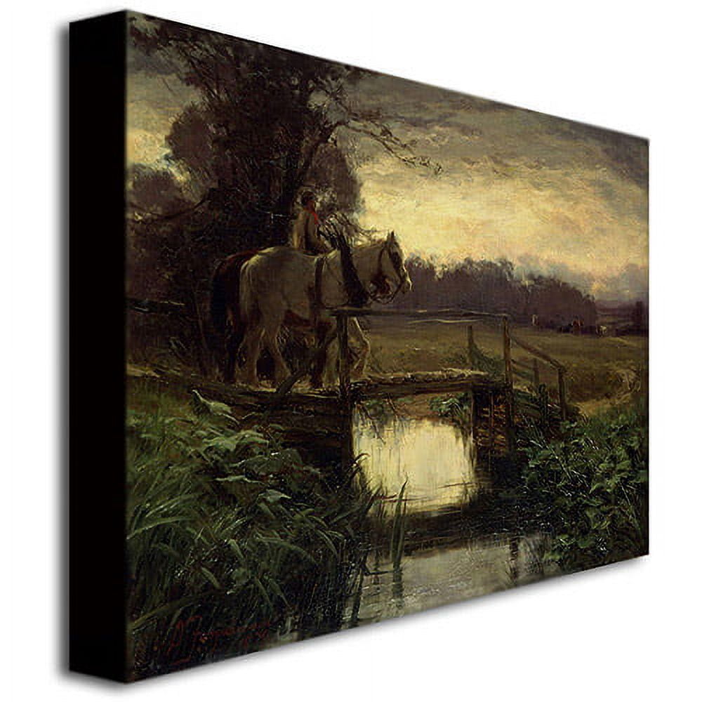 Trademark Fine Art "Grey Morning" Canvas Wall Art by David Faraquharson