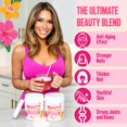 thumbnail image 2 of SkinnyBoost Beauty Collagen-Unflavored-Ultimate Beauty Blend with 5 Types of Collagen, Sea Moss, Biotin, Keratin, Hyaluronic Acid, Vitamin C and Probiotics-All Natural, Made in USA -45 Servings, 2 of 5