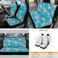 thumbnail image 3 of Yuyamidu Cherry Blossom Car Seat Covers Full Set of 16 Blue Steering Wheel Cover Seat Belt Pad Sunshade Rearview Mirror Cover Car Coasters Key Chain Gear Shift Knob Cover Fit Most Vehicles, 3 of 7