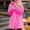 Hot Pink, variant on AOOCHASLIY Valentine's Day Women Coat Women Winter Solid Faux Coat Warm Casual Long Jacket Long Sleeve Outerwear