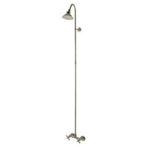 Kingston Brass CCK2138BEX Essex Wall Mount Shower Combo, Brushed Nickel