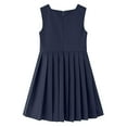 thumbnail image 4 of CAICJ98 Girls School Uniform Jumper Dress Solid Soft Sleeveless Crew Neck A-Line Pleated Dress (12-14 Years,Navy), 4 of 9