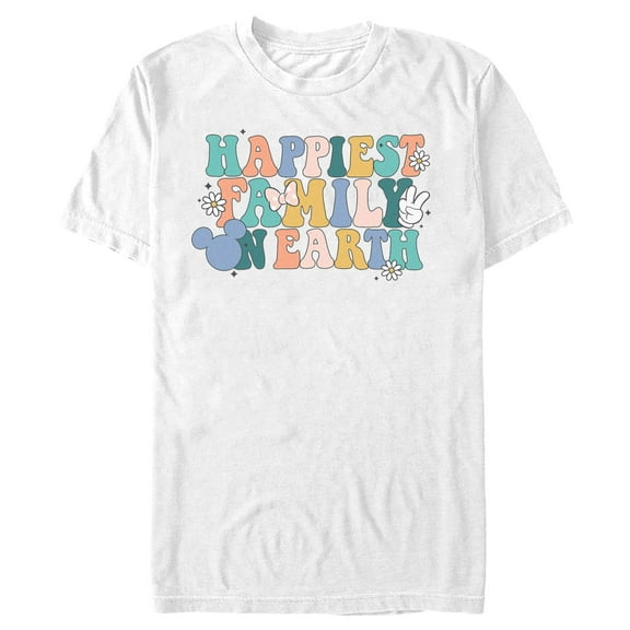 Men's Mickey & Friends Happiest Family On Earth Graphic T-Shirt