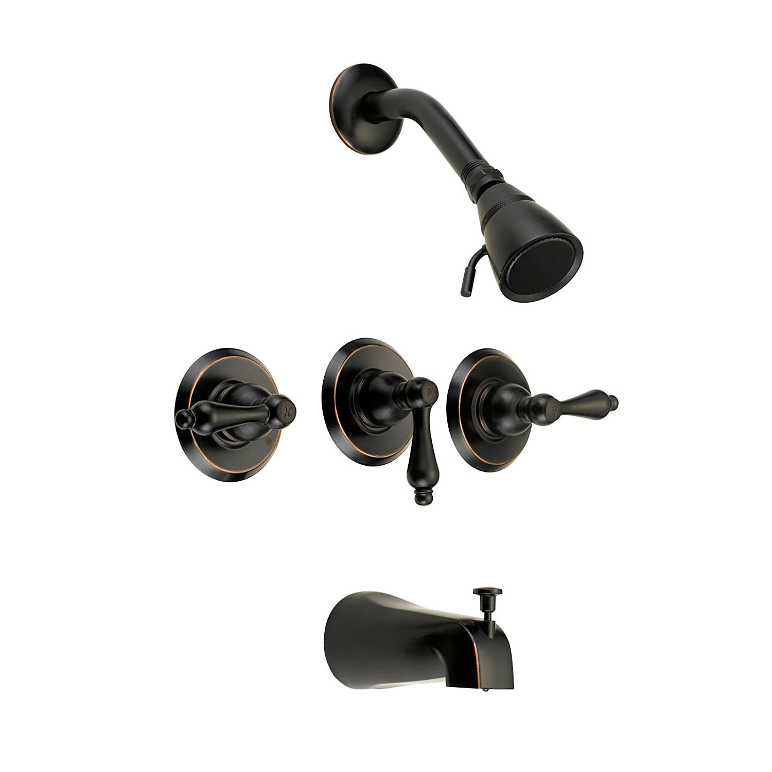 Designers Impressions Oil Rubbed Bronze 2 Handle Tub/Shower Combo Faucet  656727 