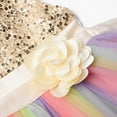 thumbnail image 7 of KAWELL Flower Girls Sequence Sequin Rainbow Tulle Wedding Party Dress Bridesmaid Birthday Pageant Ball Gown, 7 of 7