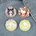 thumbnail image 3 of Sanrio-Alfileres bonitos de Hello Kitty, insignias Kuromi, broche Popular de Anime, alfileres de solapa de esmalte de dibujos animados para estudiantes, accesorios de mochila, regalos, 3 of 4